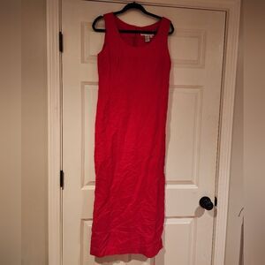 Jessica Howard red sleeveless maxi dress with side slits Size 8